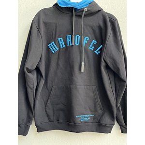 MAN OFCL 3D EMBROIDERED SNOOD‎ Hoodie Sweatshirt Black Blue Pullover Small S